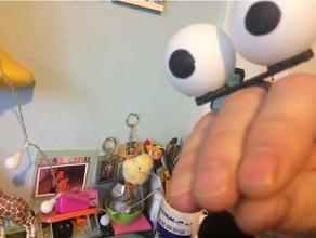 pelota de ping pong marioneta dedo criaturas títere la cabeza del 3d print model - Mito3D