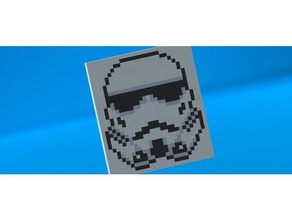 piksel renkli stormtrooper plaka oyuncak & oyun aksesuarları TEB çok multimaterial sanat prusa i3 mkd starwars star wars storm trooper 3d print model - Mito3D