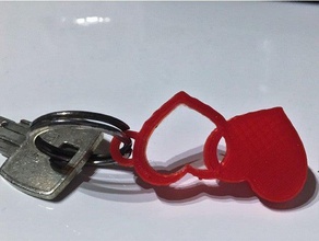 cœur de la chaîne clé porte-clés cadeau petite amie un trousseau clés l'amour 3d print model - Mito3D