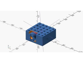 fully integrated lego servo bracket robotics 3d print model - Mito3D