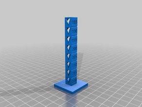 temp tower 185 - 220 3d printing tests customized 3d print model - Mito3D