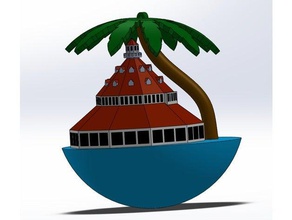 hotel del Noel süsü sanat tatil otel süs palmiye ağacı san diego 3d print model - Mito3D
