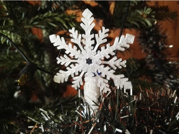 snowflake christmas lights art 3D print model - Mito3D