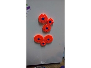 refrigerator magnet gear spinners mechanical toys baby toy 3d print model - Mito3D