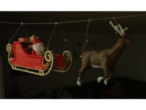 santa atlı kızak oyuncaklar ve oyunlar Noel dekorasyon holliday hollidays Baba weihnachten xmas 3d print model - Mito3D