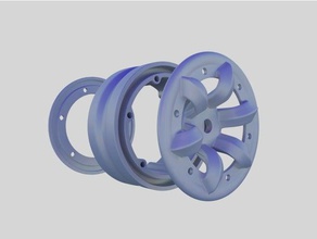 yarc tekerlek r c araçlar beadlock bölüm rc araba rım 3d print model - Mito3D