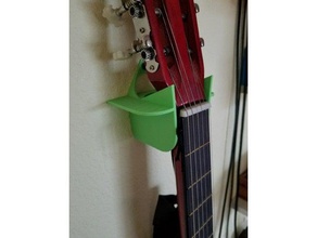 secure simple guitar hanger hook minimalistic single screw music 3d print model - Mito3D