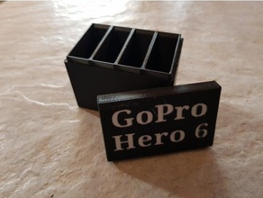gopro hero 5 6 battery storage case gadgets hero5 hero6 3d print model - Mito3D