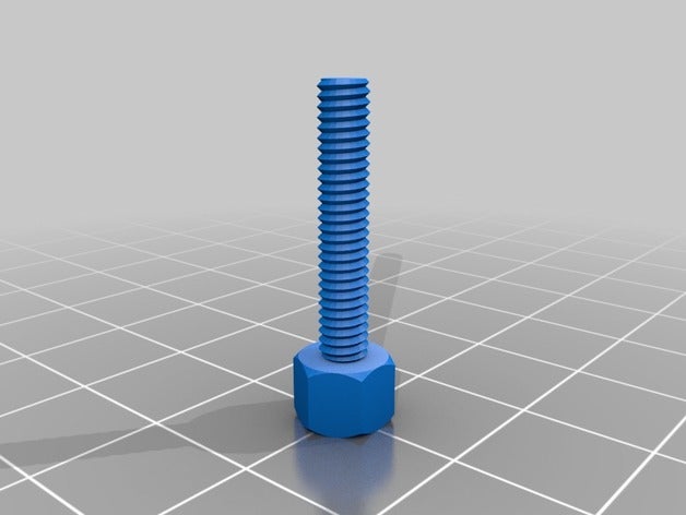 m4 personnalisé boulon hex pièces 3D print model - Mito3D