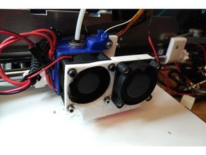 ormerod parts cooling fan mount - e3d hotend 3d printer 3d print model - Mito3D