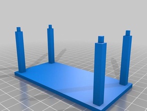 stackable minishelves organization megablocks miniature minifig shelf 3d print model - Mito3D