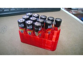 battery holder - aa organization 3d print model - Mito3D