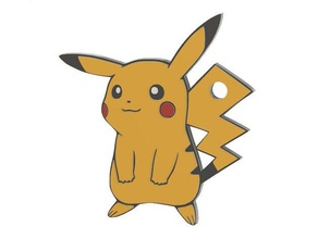 pikachu de pokemon llavero llaveros 3d print model - Mito3D