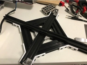 135 degree angle brackets 20mm extrusions 3d printer parts 45 bracket corner 3d print model - Mito3D