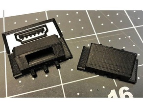 modüler usb kablo tutucu bilgisayar yönetimi kablosu 3d print model - Mito3D