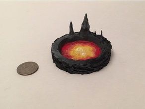 miniature magma pool stalagmites toys & games dnd prop tiles dungeon dragons dungeons lava stalagmite terrain volcanic volcano wargaming 3d print model - Mito3D