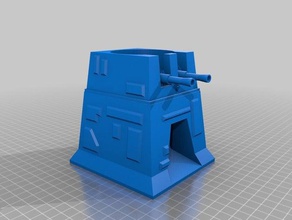 deathstar turret dice tower v2 toy & game accessories ffg rpg star-wars starwars star wars 3d print model - Mito3D