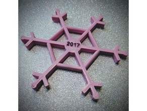 2017 blockscad Schneeflocke blockscadsnowflake bolcokscad Weihnachten 3d print model - Mito3D