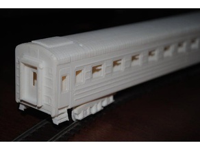 russian passenger car - scale h0 mechanical toys model train railway 3d print model - Mito3D