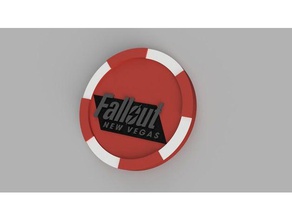 fallout new vegas poker chip Requisiten stand 3d print model - Mito3D