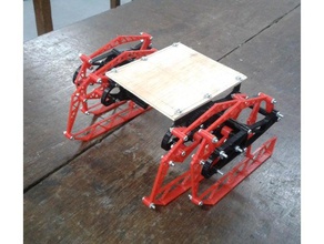 klann linkage walker in der Robotik dc-motor - Gestänge zu Fuß 3d print model - Mito3D