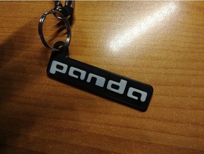 portachiavi fiat panda automotive keychain 3d print model - Mito3D