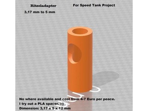 wellenadapter velocidad del tanque r c vehículos ritzeladapter la de depósito 3d print model - Mito3D