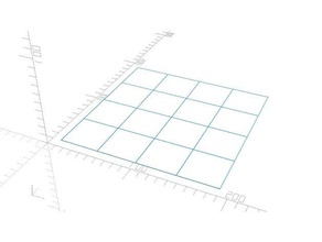configurable calibration test xy grid 3d printing tests openscad parametric scad 3d print model - Mito3D