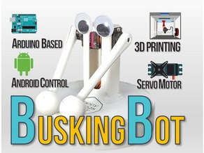01 buskingbot ver hobi arduino davul mutlu müzik robot 3d print model - Mito3D