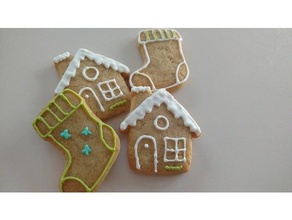 christmas stocking-cookie-cutter Küche und Esszimmer Weihnachten cookie cutter 3d print model - Mito3D