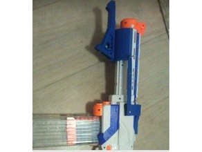 nerf retaliator pump grip picatinny rail ret 3d print model - Mito3D