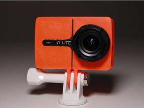 yi lite protection cage camera actioncam action cam mount cap frame lens xaomi xiaomi 4k case 3d print model - Mito3D