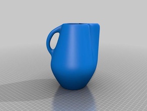pulled pitcher w handle containers container kitchen plant watering water 3d print model - Mito3D