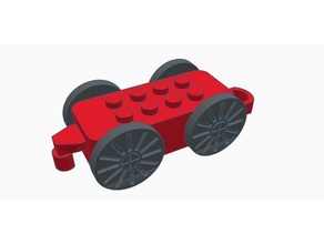 wooden rials train - upgrades + racing parts 3d printing compatibile corners edges friendly fully ikea kego kid kids lego less more rails simple toy wagon 3d print model - Mito3D