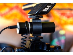 powerbank soporte de tornillo la abrazadera cámara flash zócalo banco alimentación por el monte usb 3d print model - Mito3D
