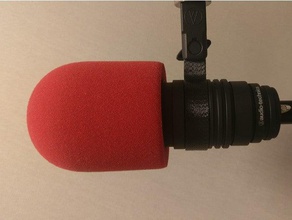 micropone holder audio-technica dp40 music microphone mount 3d print model - Mito3D