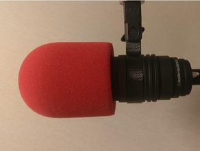 micropone titulaire audio-technica dp40 de la musique le microphone support montage 3d print model - Mito3D