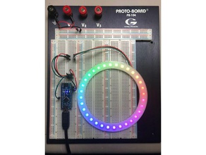 customizable neopixel ring electronics soldering 3d print model - Mito3D