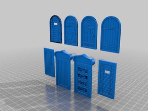 city blanos - door collection buildings & structures 3d print model - Mito3D