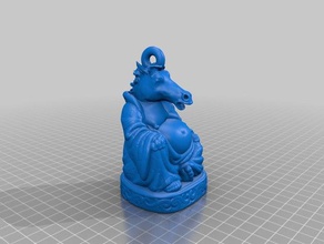 horseman buddha keychain fashion 3d print model - Mito3D
