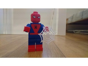 lego stile astratto busto gigante spiderman giochi e giocattoli 3d print model - Mito3D
