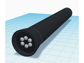 flashlight aa batteries 3mm leds tools led battery 3d print model - Mito3D