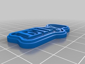 my customized multi line tag - beta signs & logos 3d print model - Mito3D