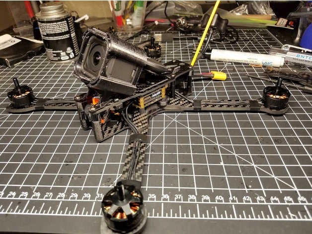 iflight xl7 v2 gopro-Sitzung vollständige Abdeckung montieren 33 Grad r c Fahrzeuge 3D print model - Mito3D