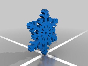 fiocco di neve arredamento blockscadsnowflake 3d print model - Mito3D