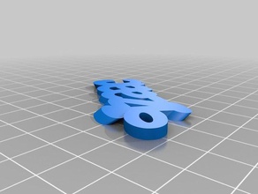 izaac blue keychains customized 3d print model - Mito3D