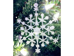 snowflake ornament Dekor blockscad blockscadsnowflake cameron drcameron monoprice makerselect Schneeflocke 3d print model - Mito3D
