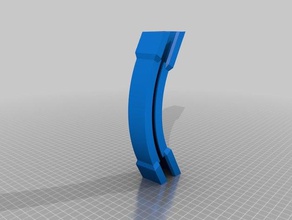 curved curtainrail household 3d print model - Mito3D