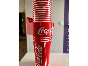 softdrink cup dispenser 3d printing coca cola cupholder papercup soft drink 3d print model - Mito3D