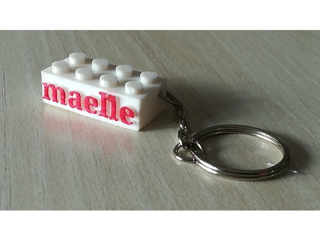 porte cle lego personalis gadgets porte-clefs 3D print model - Mito3D